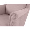 DORY rózsaszín kordbársony füles fotel
