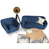 DEANA kék ülőgarnitúra szett kanapéval és fotellel