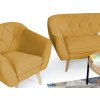DEANA sárga kárpitozott ülőgarnitúra szett