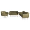 DEANA 3+2+1 olivazöld ülőgarnitúra szett