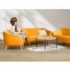 DEANA 3+2+1 narancssárga ülőgarnitúra szett tömör fa lábakkal
