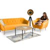 DEANA narancssárga kárpitozott fotel és kanapé