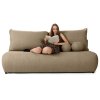 SIENA világosbarna ágyazható kanapé emberrel