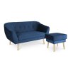 DEANA II kék kanapé puffal