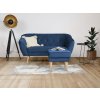 DEANA II kék kanapé lábtartóval