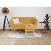 DEANA II sárga kanapé lábtartóval