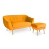 DEANA II narancssárga kanapé puffal