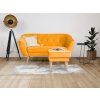 DEANA II narancssárga kanapé lábtartóval a szobában