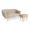 DEANA II bézs kanapé puffal