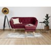 DEANA II bordó kanapé puffal beltérben
