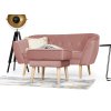 DEANA II rózsaszín kétszemélyes kanapé steppeléssel