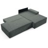 TILIA sötétszürke vendégággyá alakítható L alakú sarokkanapé