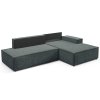 TILIA sötétszürke L alakú sarokkanapé tároló hellyel