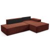 TILIA téglavörös L alakú sarok ülőgarnitúra ágyazható funkcióval
