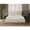 BENIRA Q bézs franciaágy 140x200 steppelt háttámlával