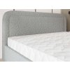 BENIRA Q világosszürke franciaágy 140x200 magas háttámlával