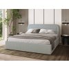 BENIRA Q világosszürke buklé szövettel kárpitozott franciaágy 160x200