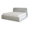 BENIRA Q világosszürke franciaágy 180x200 magas háttámlával