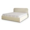 BENIRA Q krémszínű franciaágy 180x200 magas steppelt háttámlával