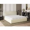 BENIRA Q krémszínűbuklé szövettel kárpitozott franciaágy 180x200