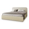 BENIRA Q krémszínű kárpitozott franciaágy 180x200