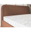 BENIRA Q téglavörös franciaágy 180x200 magas puha háttámlával