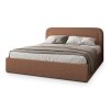BENIRA Q téglavörös kárpitozott franciaágy 180x200