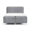 GOMEZ szürke boxspring ágy 140x200 magas háttámlával