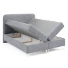 GOMEZ szürke ágyneműtartós boxspring ágy matraccal 160x200