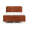 GOMEZ téglavörös boxspring ágy 160x200 felnyitható ágyráccsal