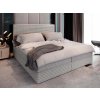 SAMANA szürke boxspring ágy 140x200 kordbársony szövettel kárpitozva