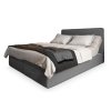 DASTOR szürke boxspring ágy 140x200