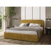 BENIRA K kárpitozott mustársárga ágyneműtartós franciaágy 140x200 a hálószobába