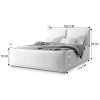 MONTA szürke boxspring ágy 160x200 méretei