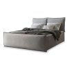 MONTA világosszürke boxspring franciaágy 180x200