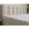 AREZI bézs boxspring ágy 160x200 magas steppelt háttámlával