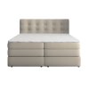 AREZI bézs boxspring ágy 160x200 dupla rugós matracokkal