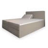 DASTOR szürkés-bézs boxspring ágy 180x200 bonell rugós matracokkal