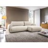 BOCKET krémszínű L alakú sarokkanapé a nappaliba