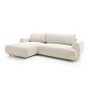 BOCKET krémszínű L alakú sarok ülőgarnitúra