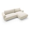BOCKET krémszínű ágyazható L alakú sarokkanapé
