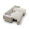 BOCKET bézs ágyneműtartós L alakú sarokkanapé