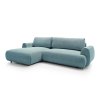 BOCKET kék L alakú sarokkanapé - balos verzió