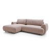 BOCKET rózsaszín L alakú sarokkanapé - balos verzió