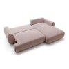 BOCKET rózsaszín ágyazható L alakú sarokkanapé