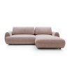 BOCKET rózsaszín L alakú sarok ülőgarnitúra ágyneműtartóval