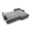 BOCKET szürke ágyazható L alakú sarokkanapé