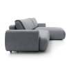 BOCKET szürke L alakú sarok ülőgarnitúra ágyneműtartóval