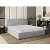 BENIRA K szürke kárpitozott franciaágy 180x200 ágyneműtartóval