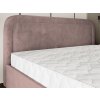 BENIRA K rózsaszín franciaágy 160x200 magas steppelt háttámlával